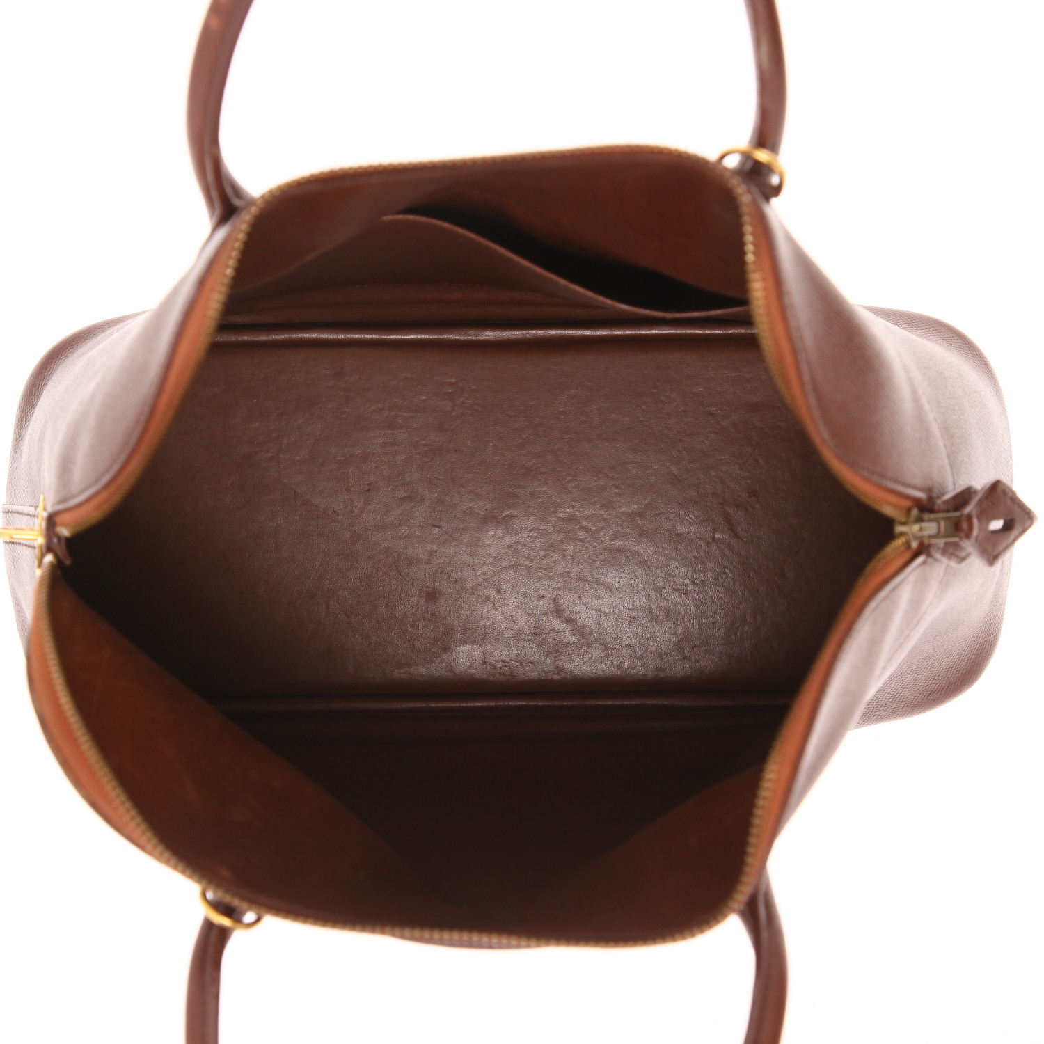 Borsa Hermès Bolide da 35 cm in pelle marrone-Havane - Detail D3
