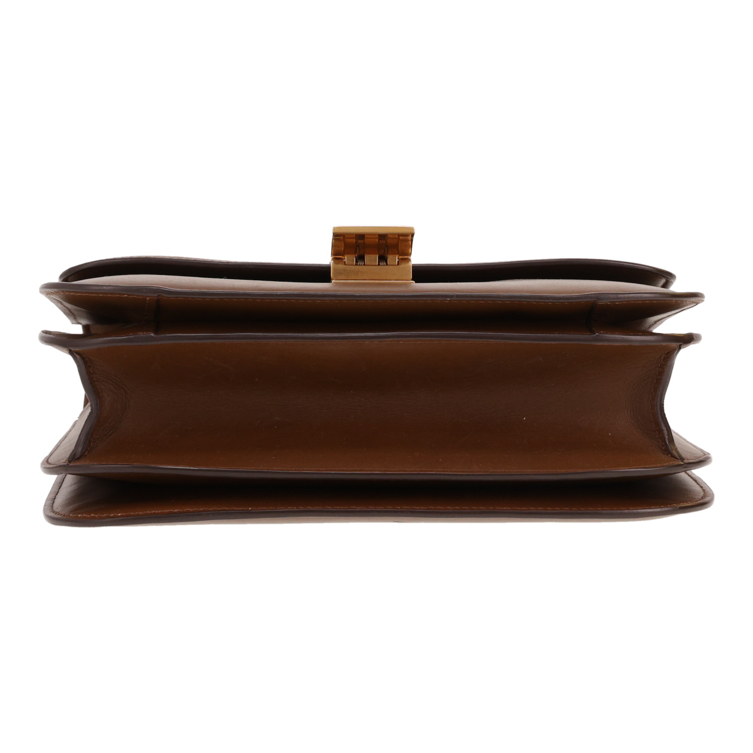 Bolso bandolera Celine «Classic Box» de piel marrón - Detail D1