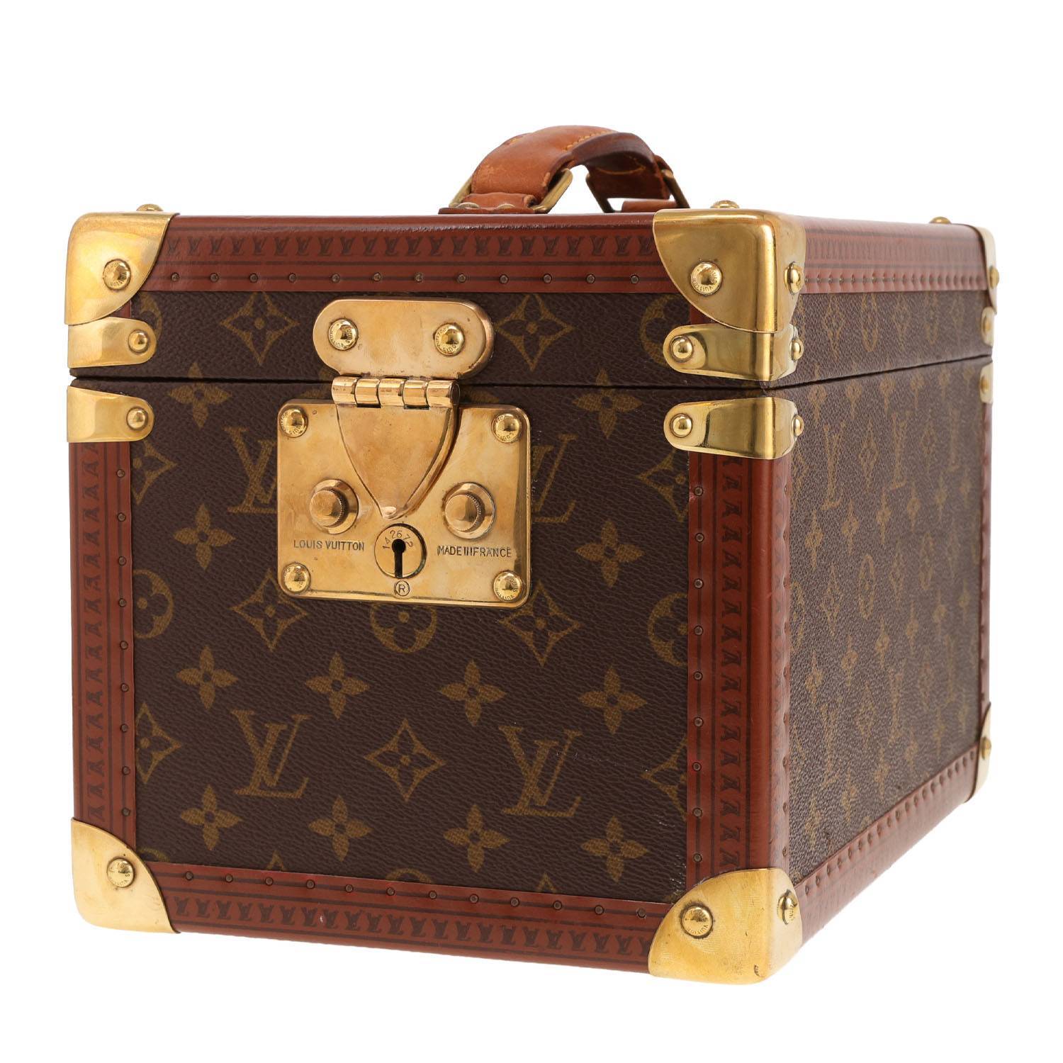 Vanity Louis Vuitton Monogram Marron Cuir Doré Occasion Vanity Louis Vuitton Monogram Marron Cuir Doré Occasion