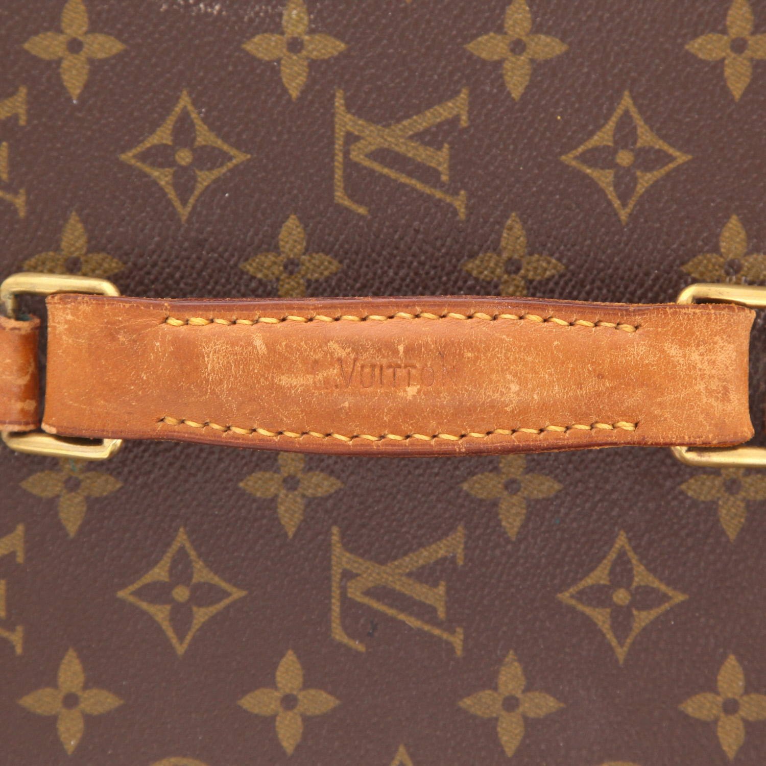 Vanity Louis Vuitton  Portafiaschette in tela Monogram marrone e pelle naturale - Detail D2