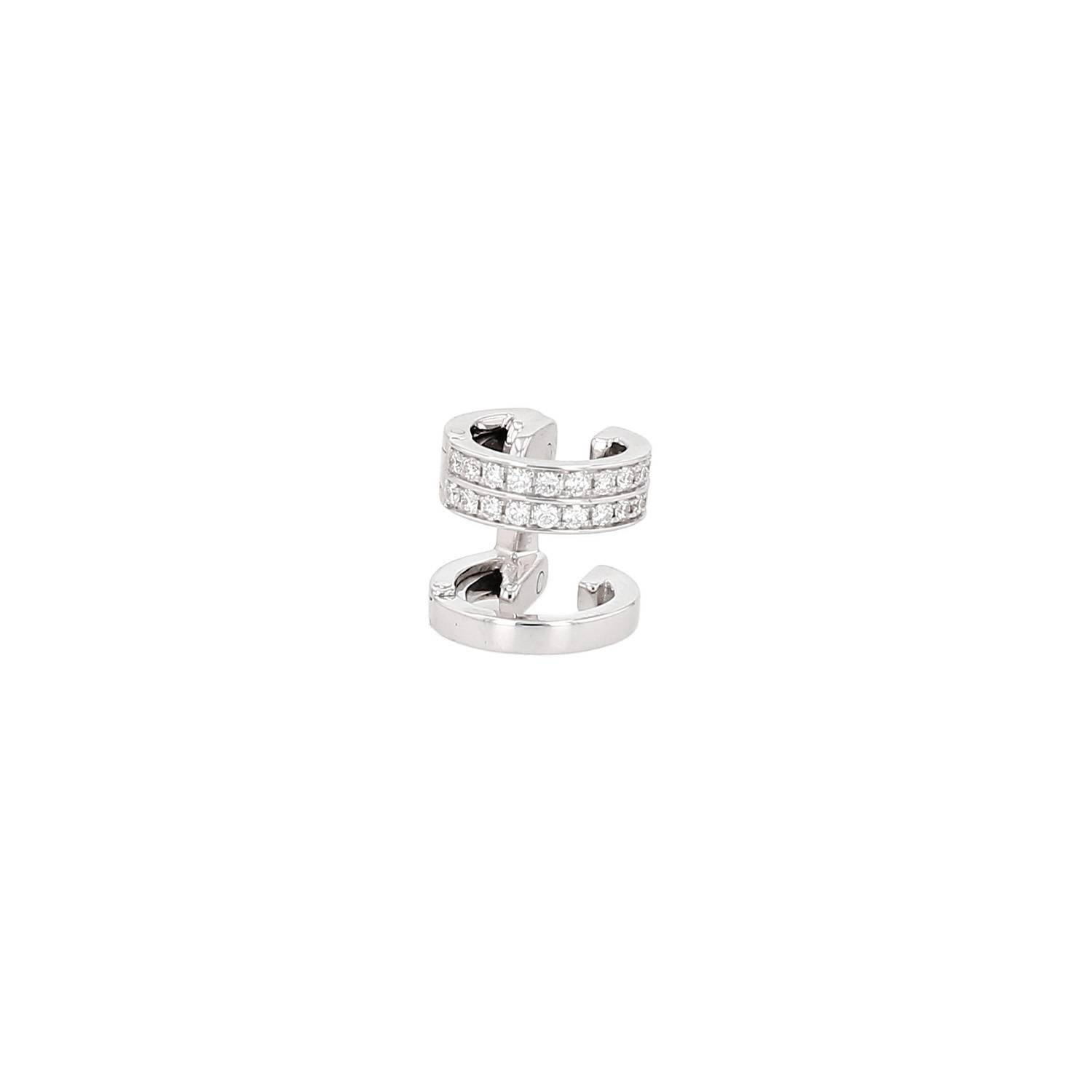 Bijou d'oreille Repossi Berbère en or blanc et diamants