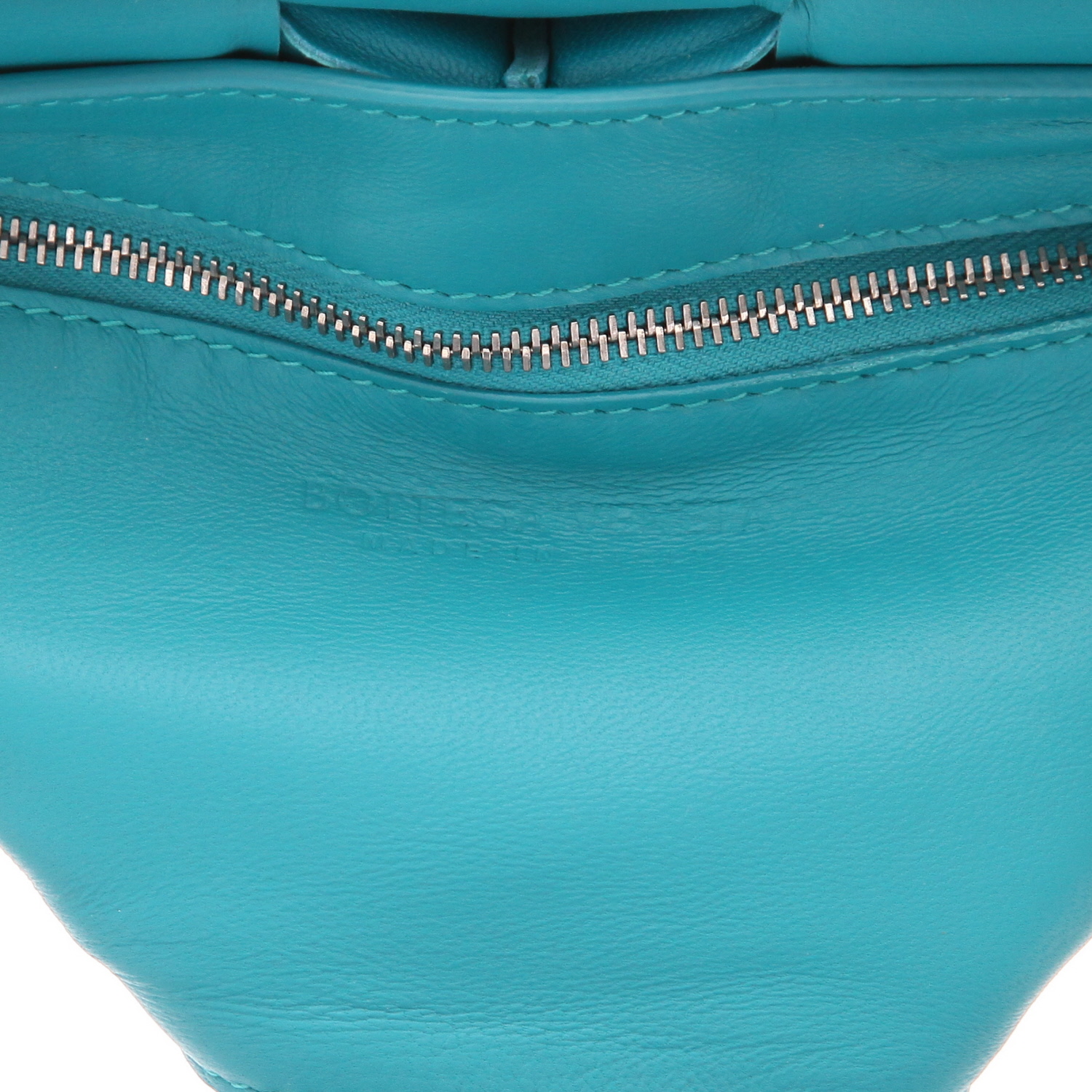 Bolso bandolera «Padded Cassette» de Bottega Veneta, de piel intrecciata Turquoise - Detail D2