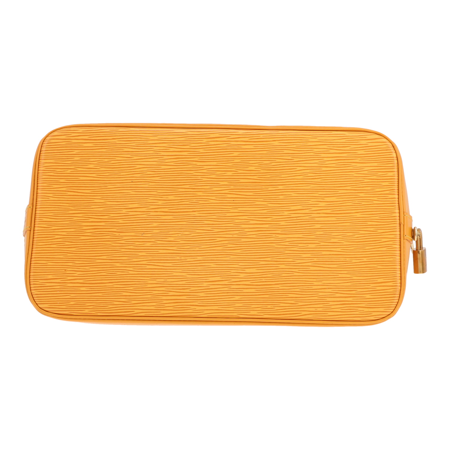 Louis Vuitton Alma handbag in yellow Épi leather - Detail D1