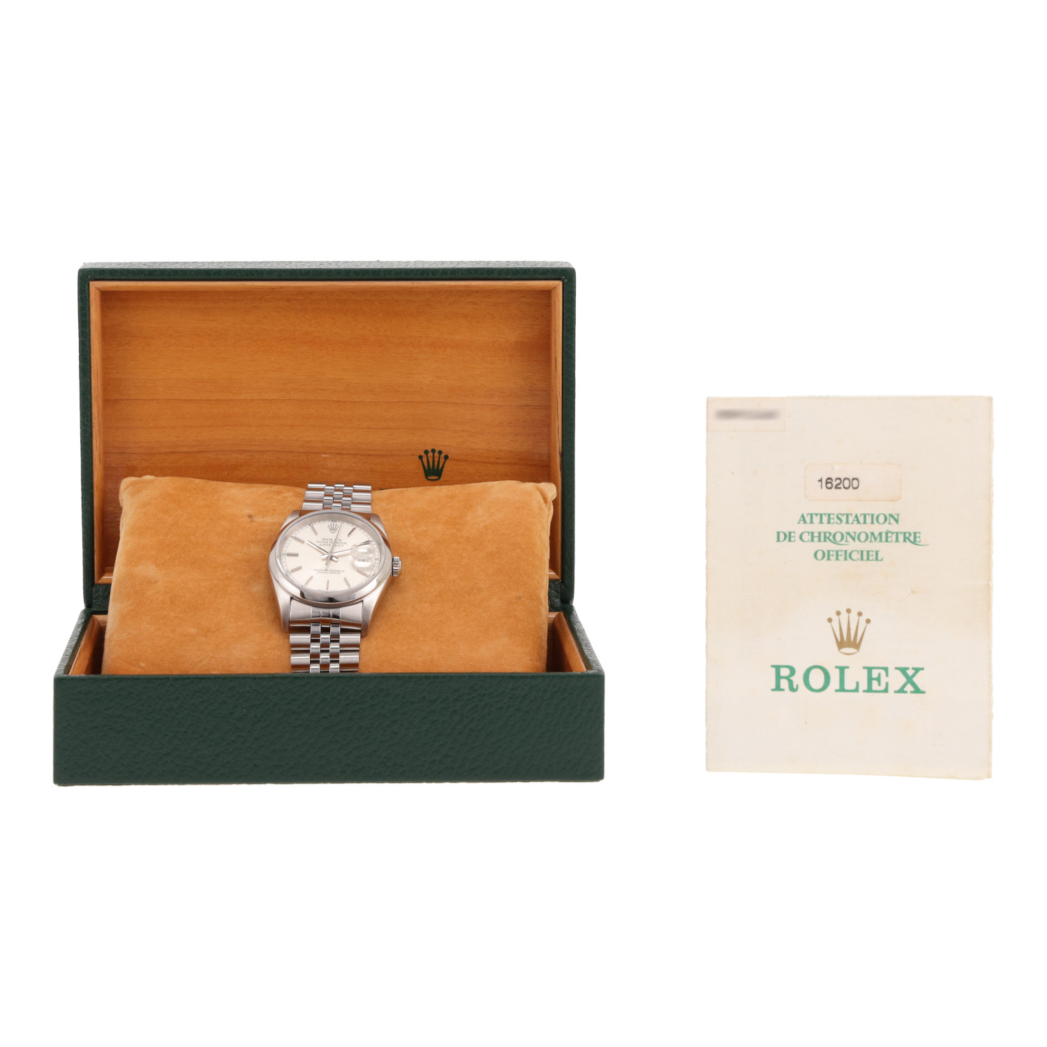 Orologio Rolex Datejust in acciaio, rif.: Rolex - 16200, intorno al 2000