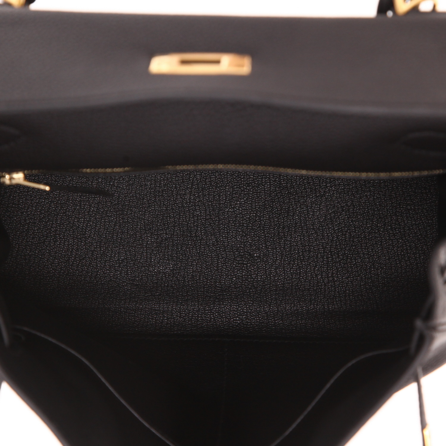 Sac à main Hermès  Kelly 28 cm en cuir togo noir - Detail D3