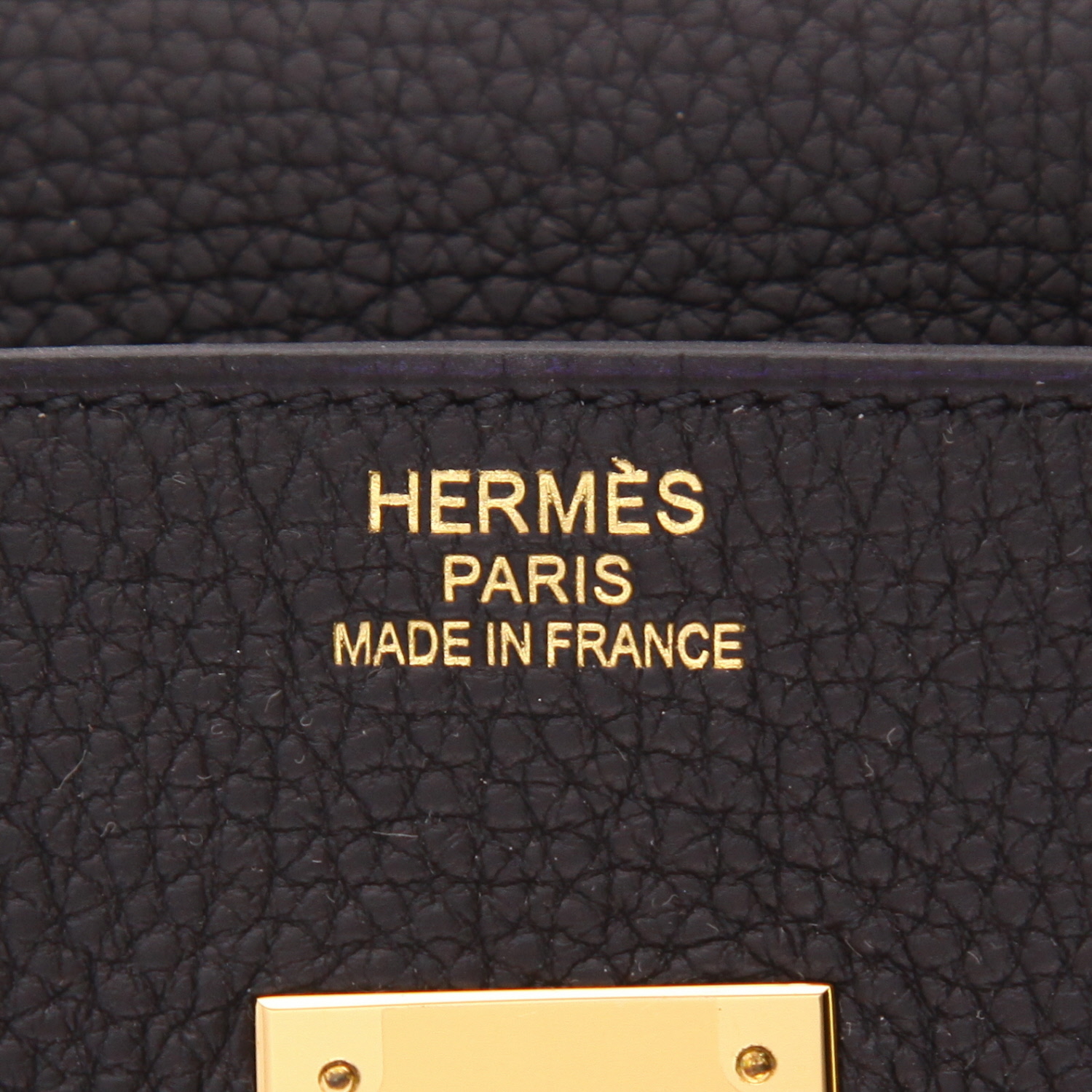 Hermès Birkin handbag, 35 cm, in Noir Togo leather - Detail D2