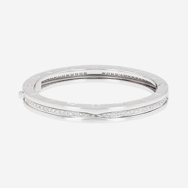 Bracelet Bulgari B.Zero1 en or blanc et diamants