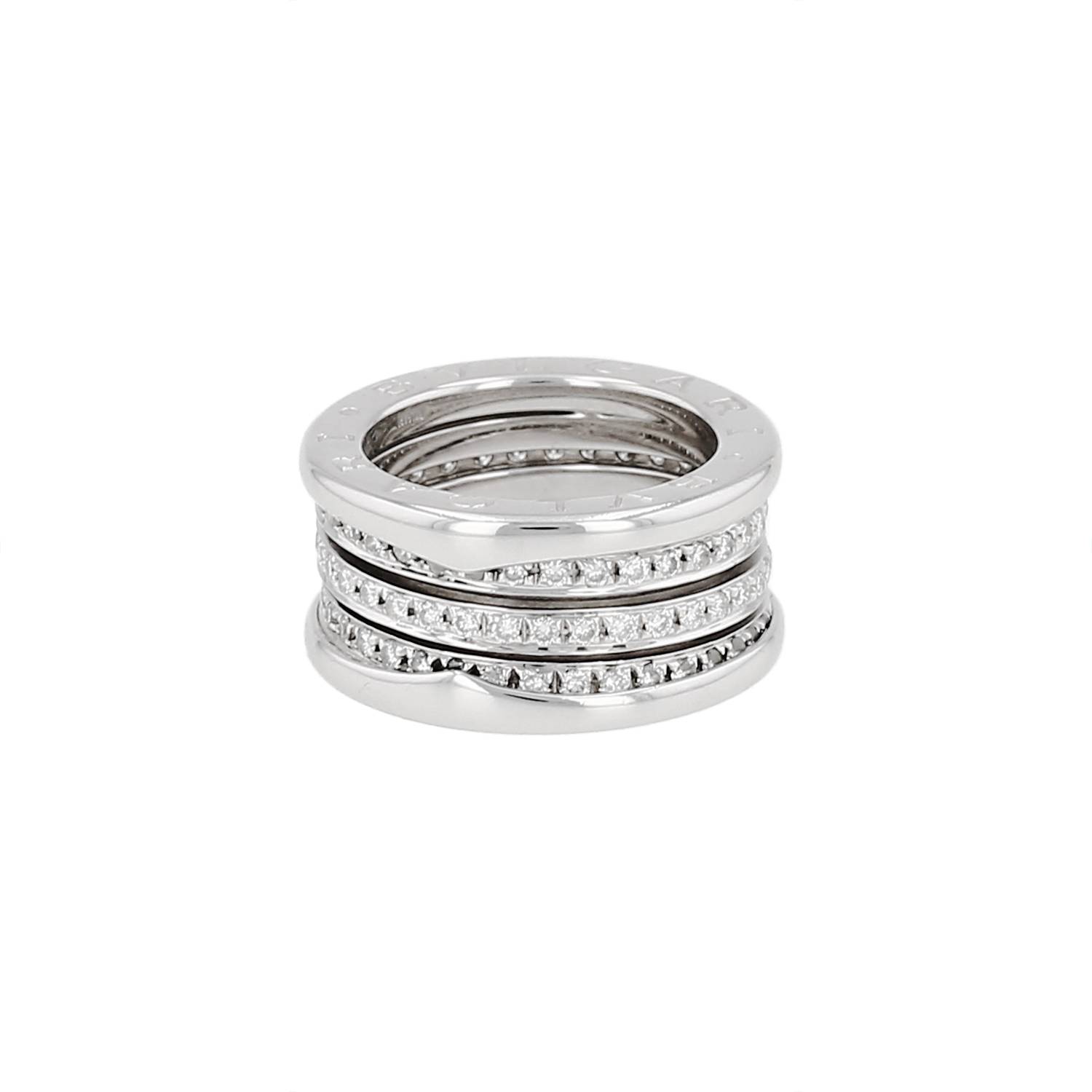 Bague Bulgari B.Zero1 Or Blanc Diamants Occasion Bague Bulgari B.Zero1 Or Blanc Diamants Occasion