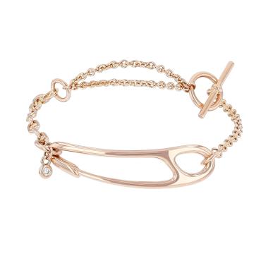 Hermès Chaîne d'Ancre Punk bracelet in rose gold and diamonds
