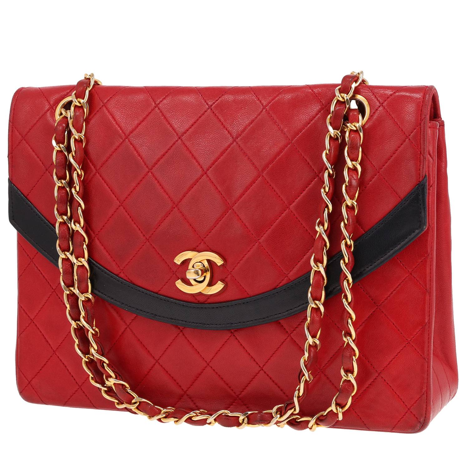 Sac Chanel Timeless Vintage Matelassé Bicolore Occasion