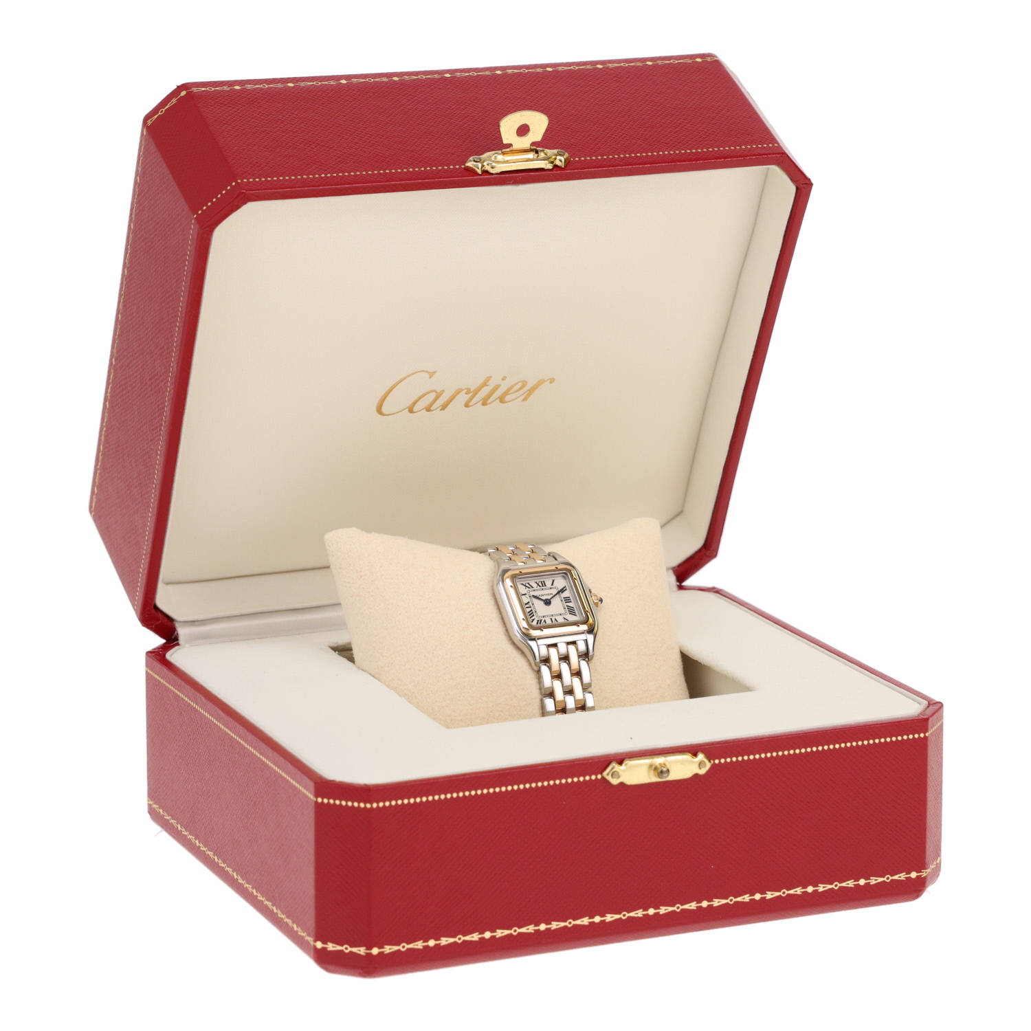 Montre Cartier Panthère petit modèle  en or et acier Vers 2020