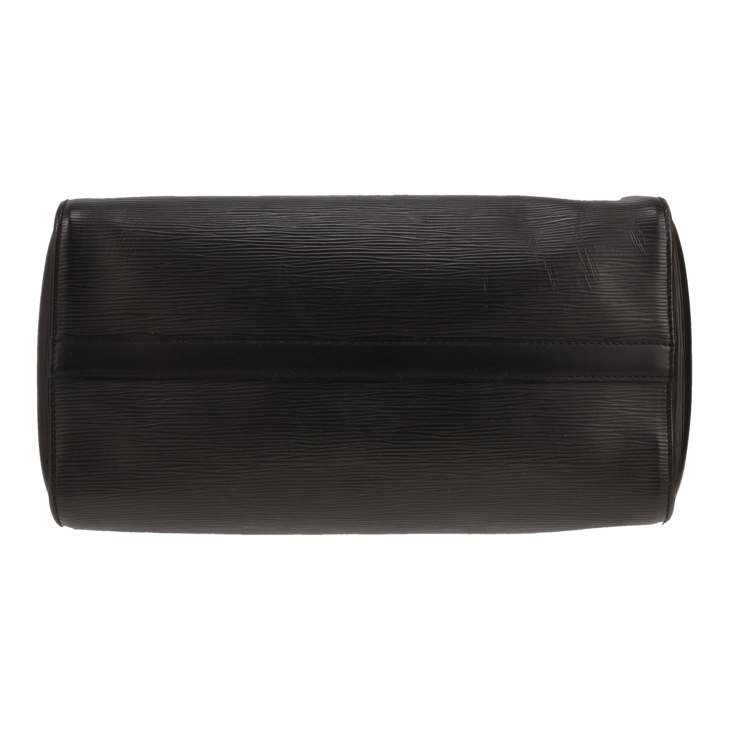 Louis Vuitton Speedy 35 handbag in Noir Épi leather - Detail D1