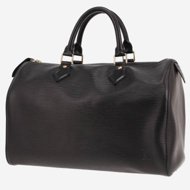 Sac à main Louis Vuitton  Speedy 35 en cuir épi noir