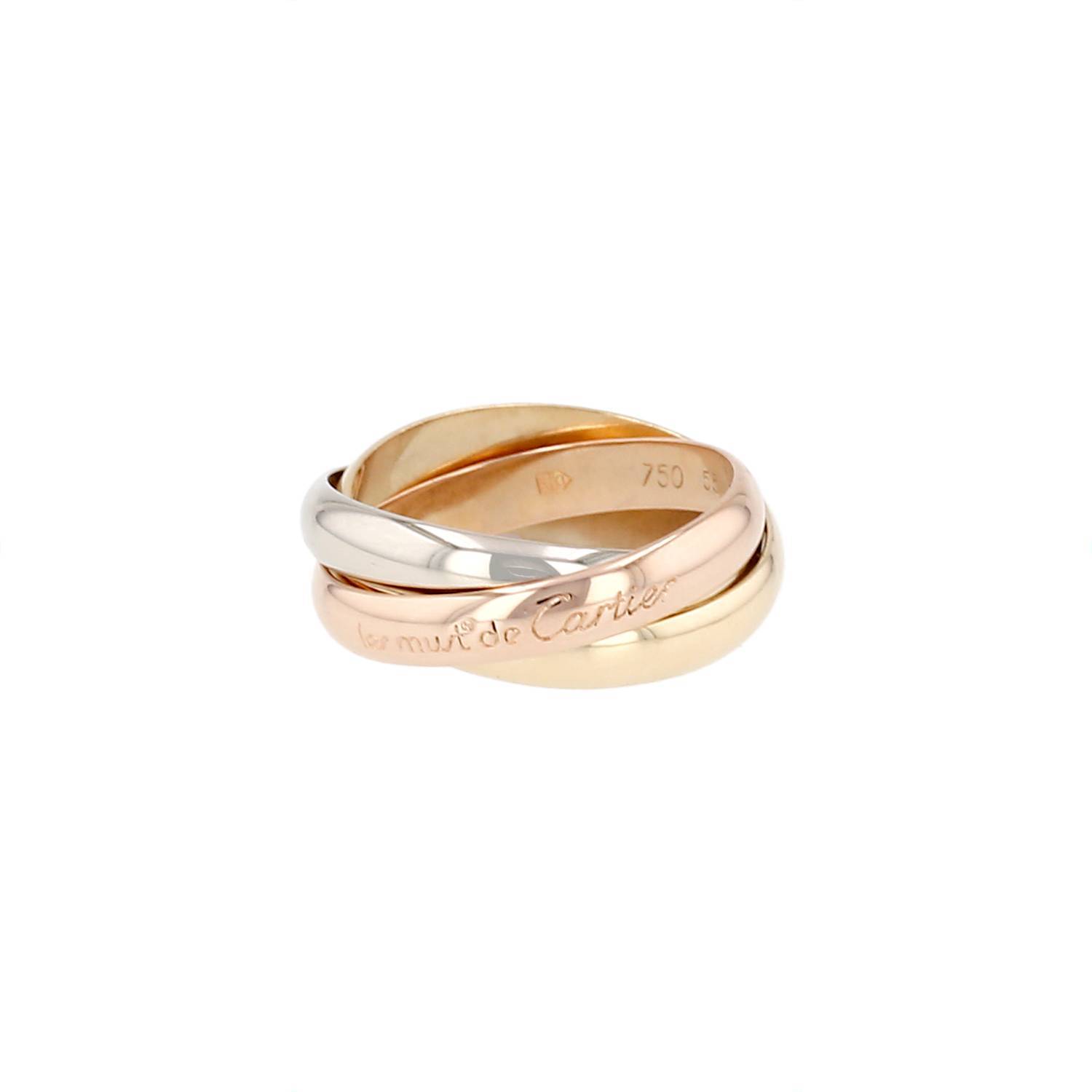 Bague Cartier Trinity 3 ors moyen modèle occasion