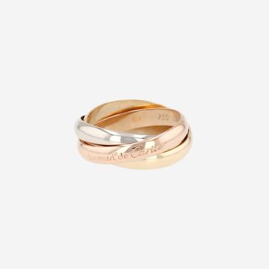 Bague Cartier Trinity "les Must de Cartier" moyen modèle en 3 ors, taille 55