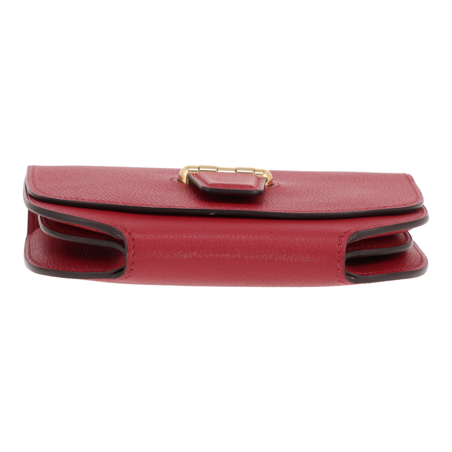 Bolso bandolera Hermès «Convoyeur» de piel Togo Rouge Grenat - Detail D1