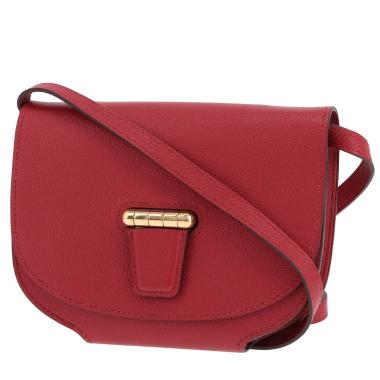 Bolso bandolera Hermès «Convoyeur» de piel Togo Rouge Grenat