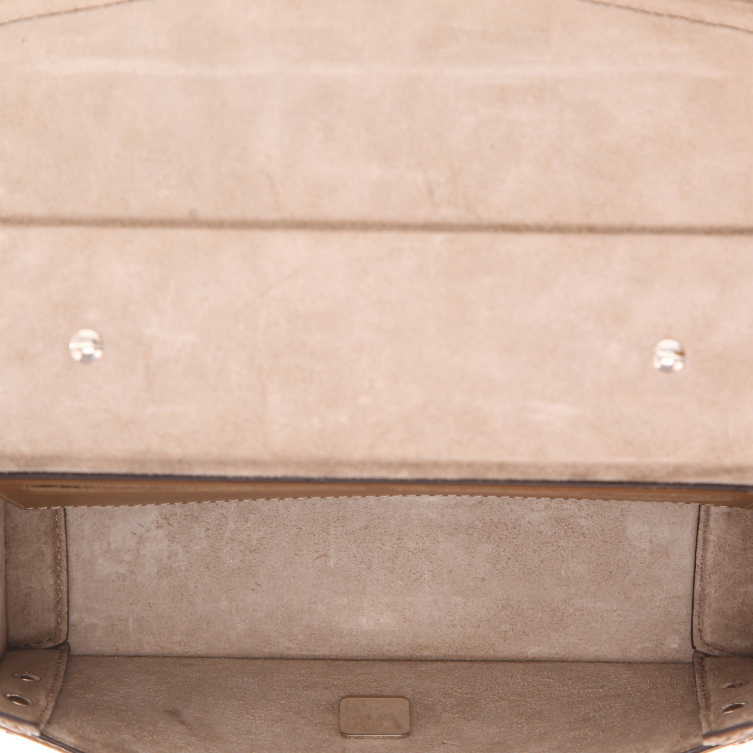 Bolso bandolera Fendi «Baguette» de lona marrón con el logotipo y cuero marrón - Detail D3