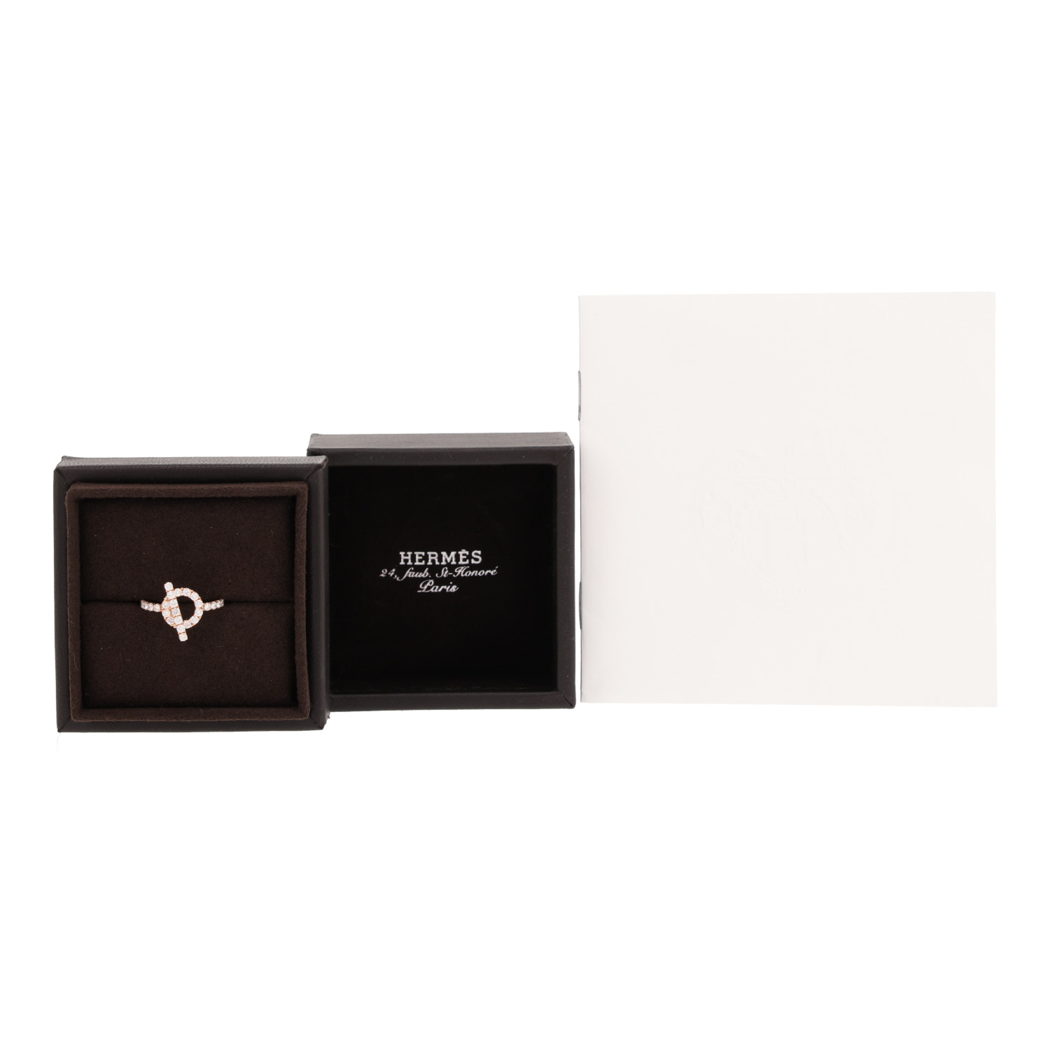 Anillo «Finesse» de Hermès en oro rosa y diamantes - Detail D2