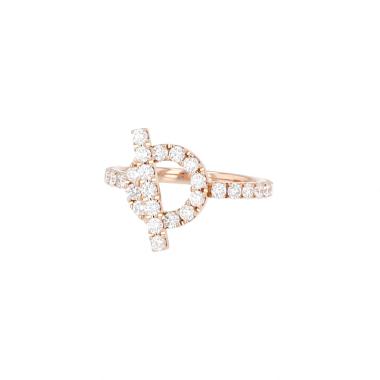 Hermès Finesse ring in rose gold and diamonds