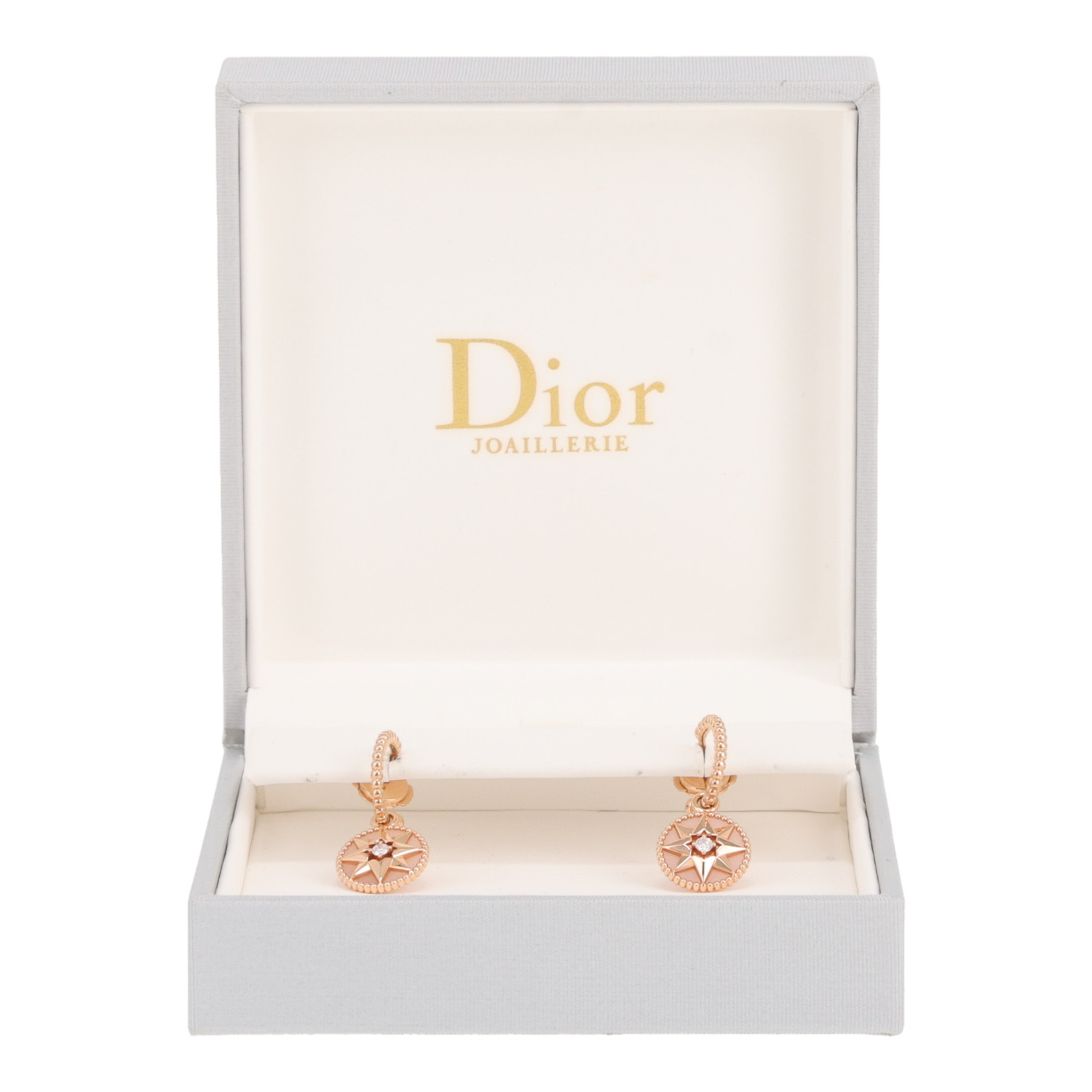 Par de hebillas «Dior Rose des vents» en oro rosa, ópalo rosa y diamantes - Detail D2