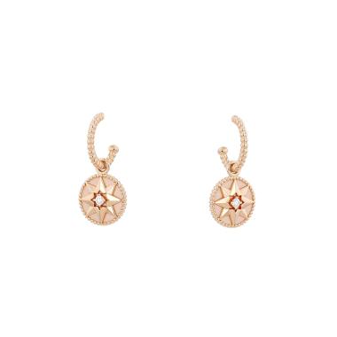 A pair of Dior Rose des vents earrings in rose gold, pink opal and diamonds