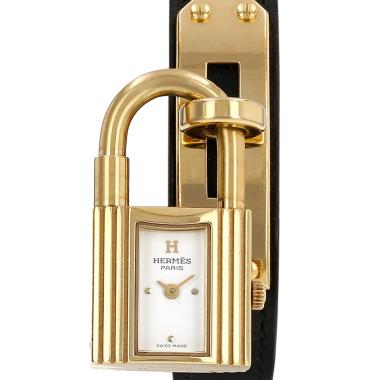 Reloj Hermès Kelly chapado en oro. Hacia 1990