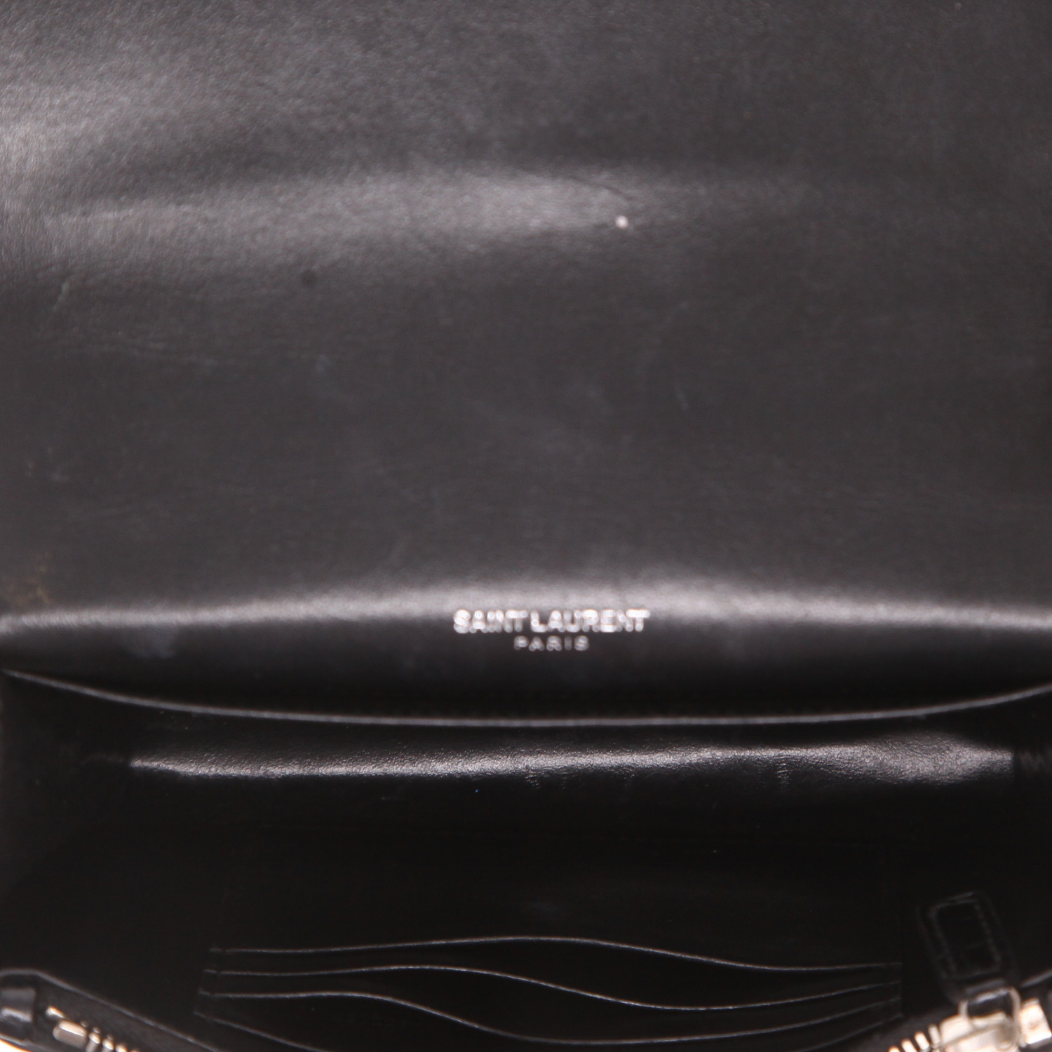 Saint Laurent Sunset small black leather shoulder bag - Detail D3