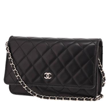 Bolso bandolera Chanel «Wallet on Chain» de piel acolchada Noir