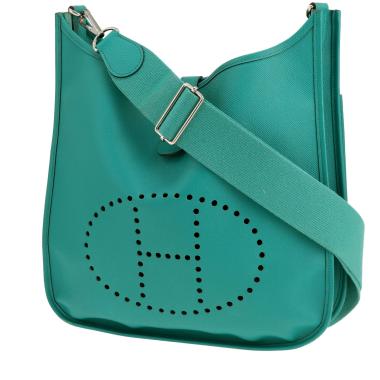 Borsa a tracolla Hermès Evelyne 29 cm in pelle Epsom verde