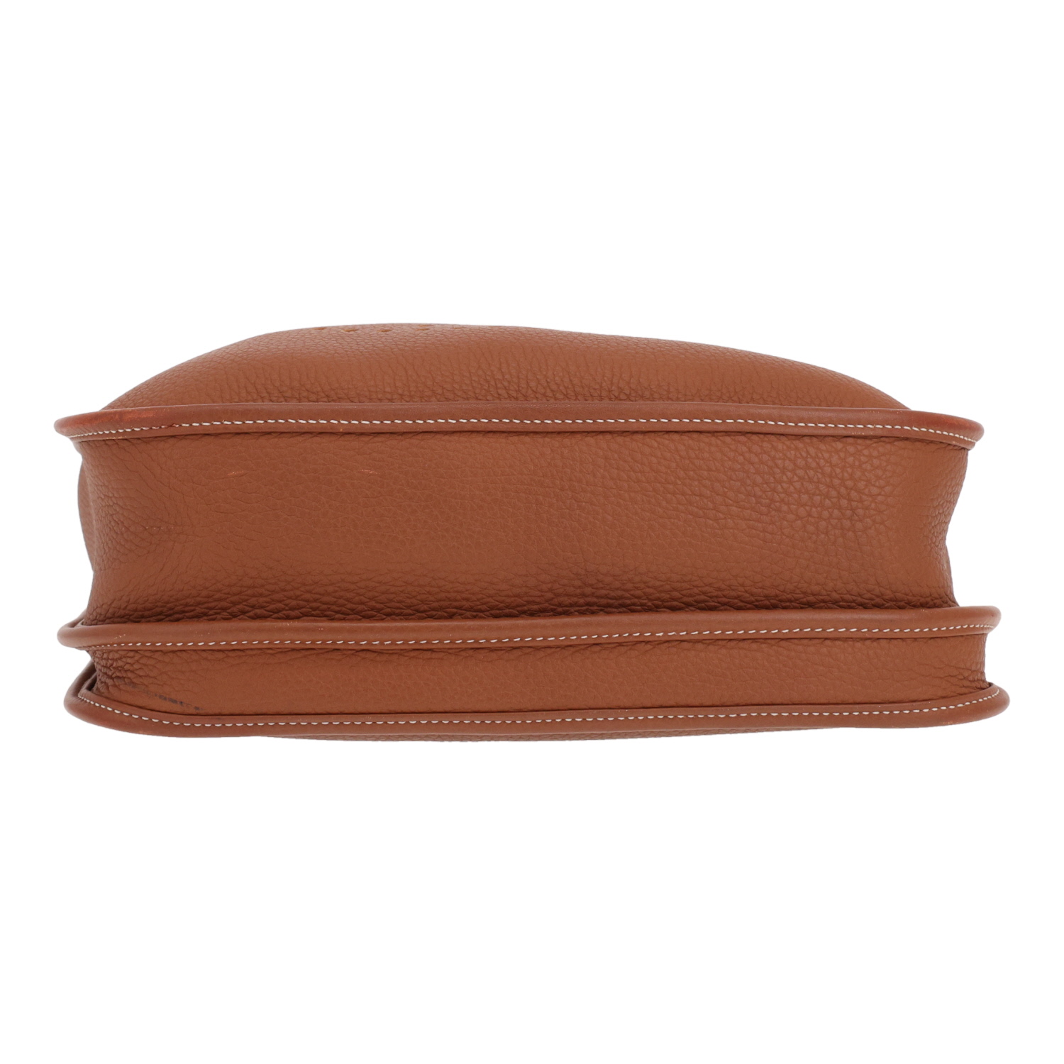 Bolso bandolera Hermès «Evelyne» de piel de becerro «Clémence» Gold - Detail D1