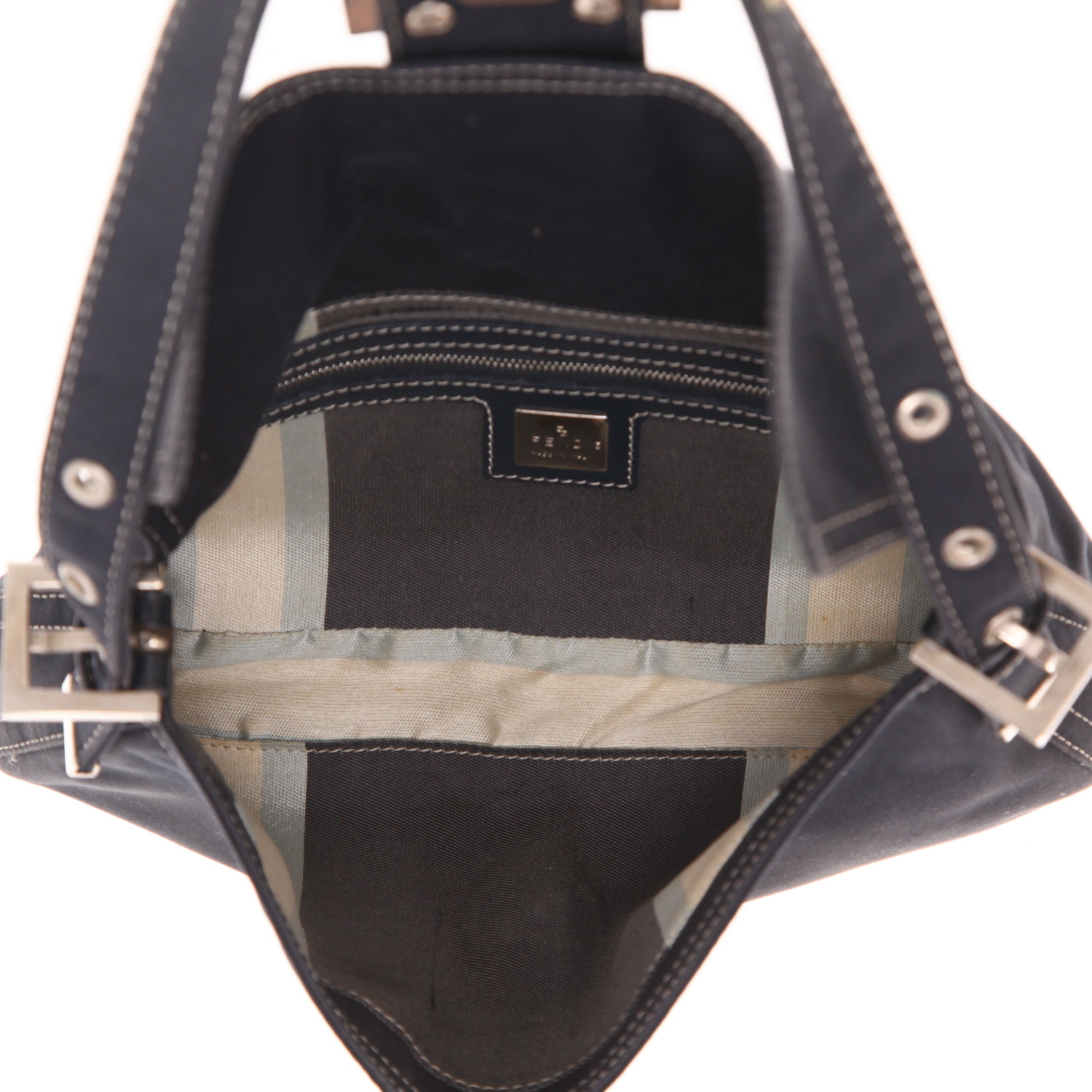 Bolso Fendi «Baguette» de lona azul - Detail D3
