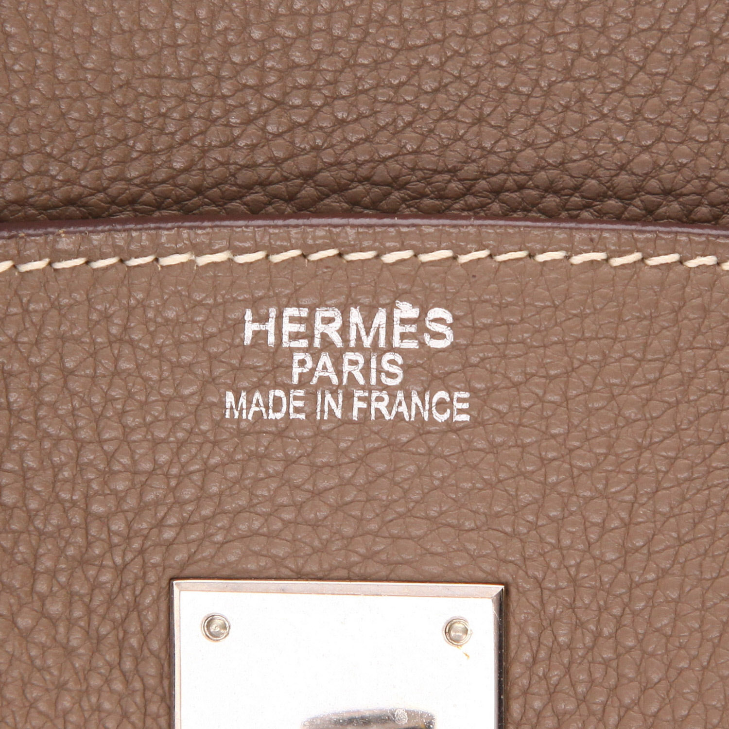 Hermès Birkin handbag, 35 cm, in Togo leather in the colour ‘Étoupe’ - Detail D2