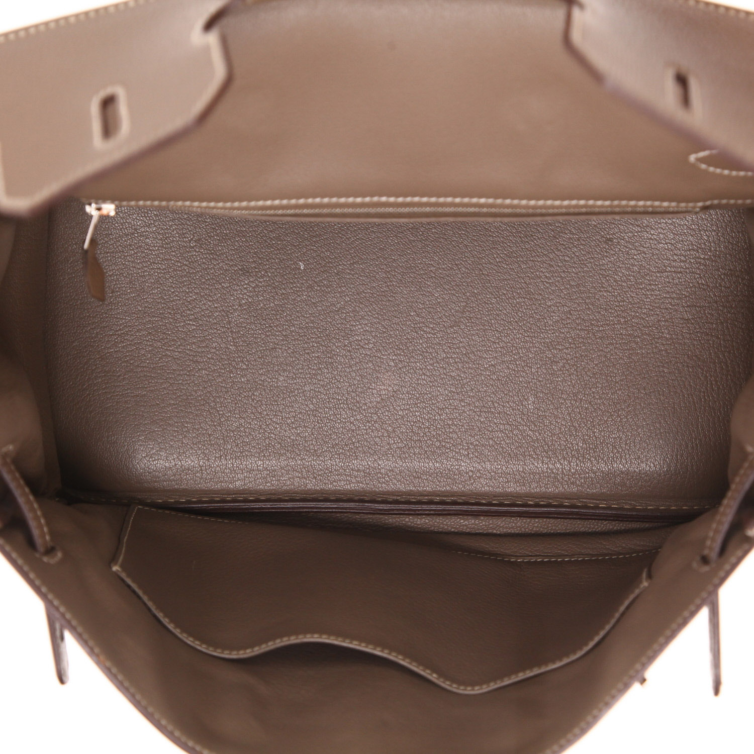 Hermès Birkin handbag, 35 cm, in Togo leather in the colour ‘Étoupe’ - Detail D3