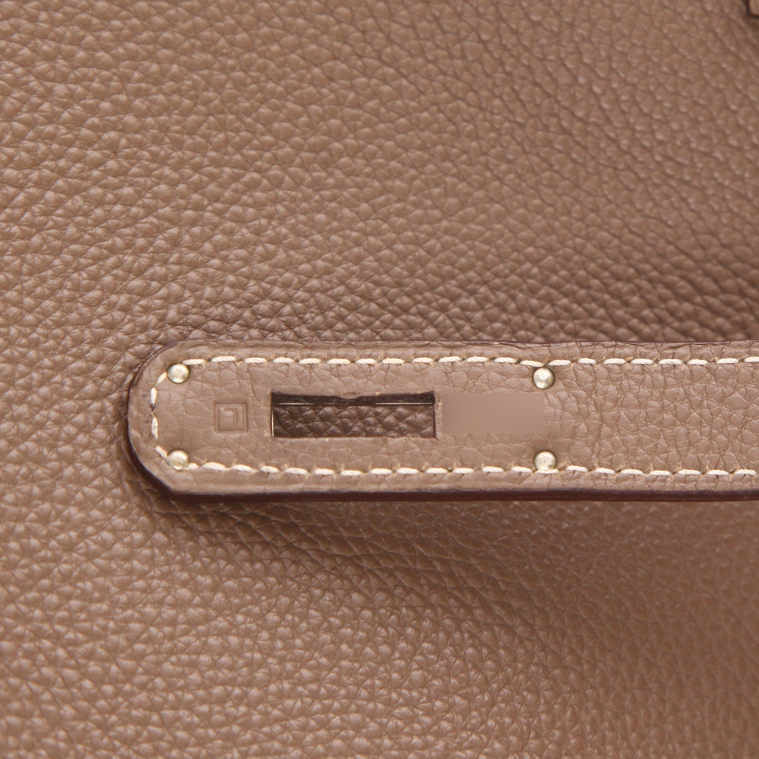 Hermès Birkin handbag, 35 cm, in Togo leather in the colour ‘Étoupe’ - Detail D4