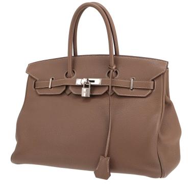 Sac à main Hermès  Birkin 35 cm en cuir togo étoupe