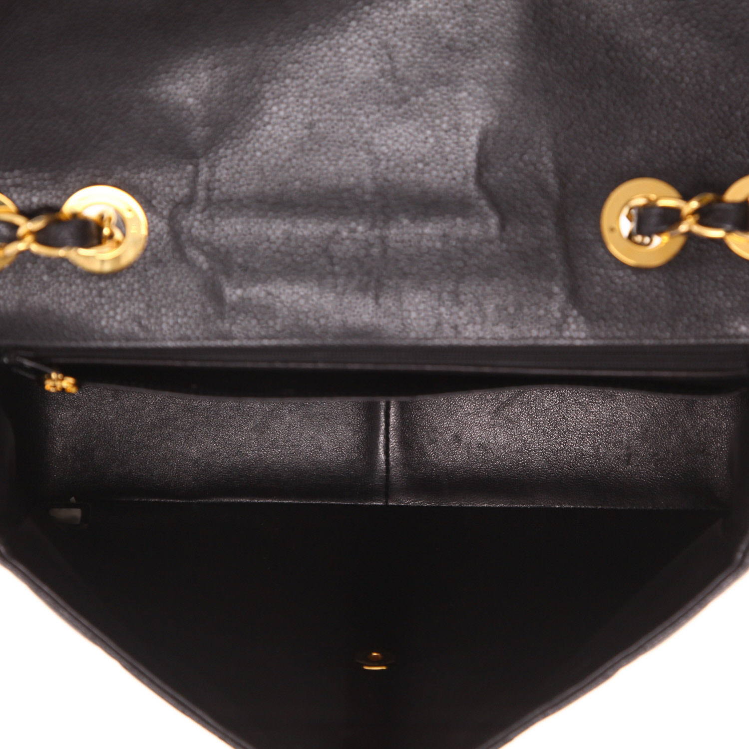 Bolso Chanel «Timeless Jumbo» de piel granulada acolchada Noir - Detail D3