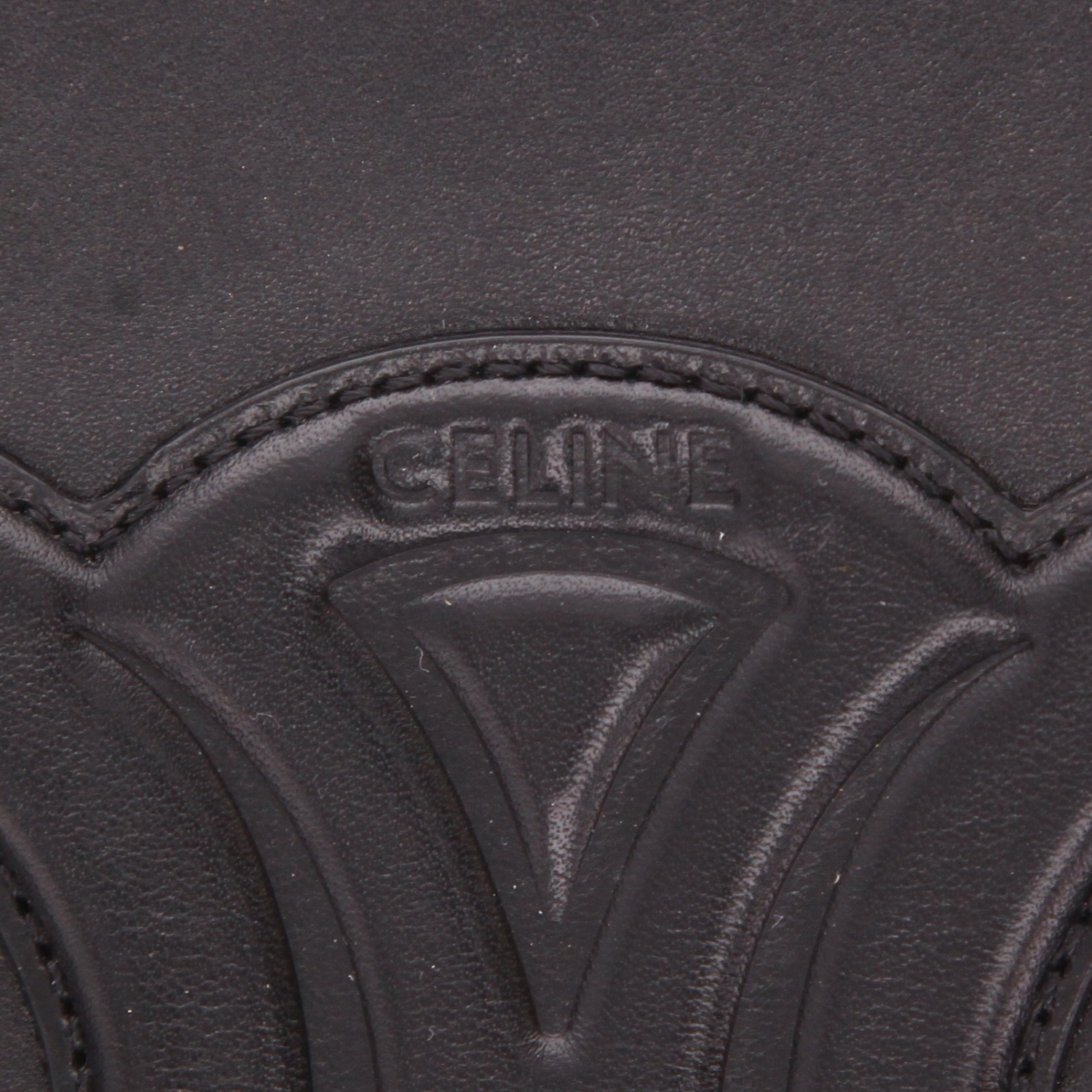 Celine shoulder bag – Black leather bucket bag - Detail D2