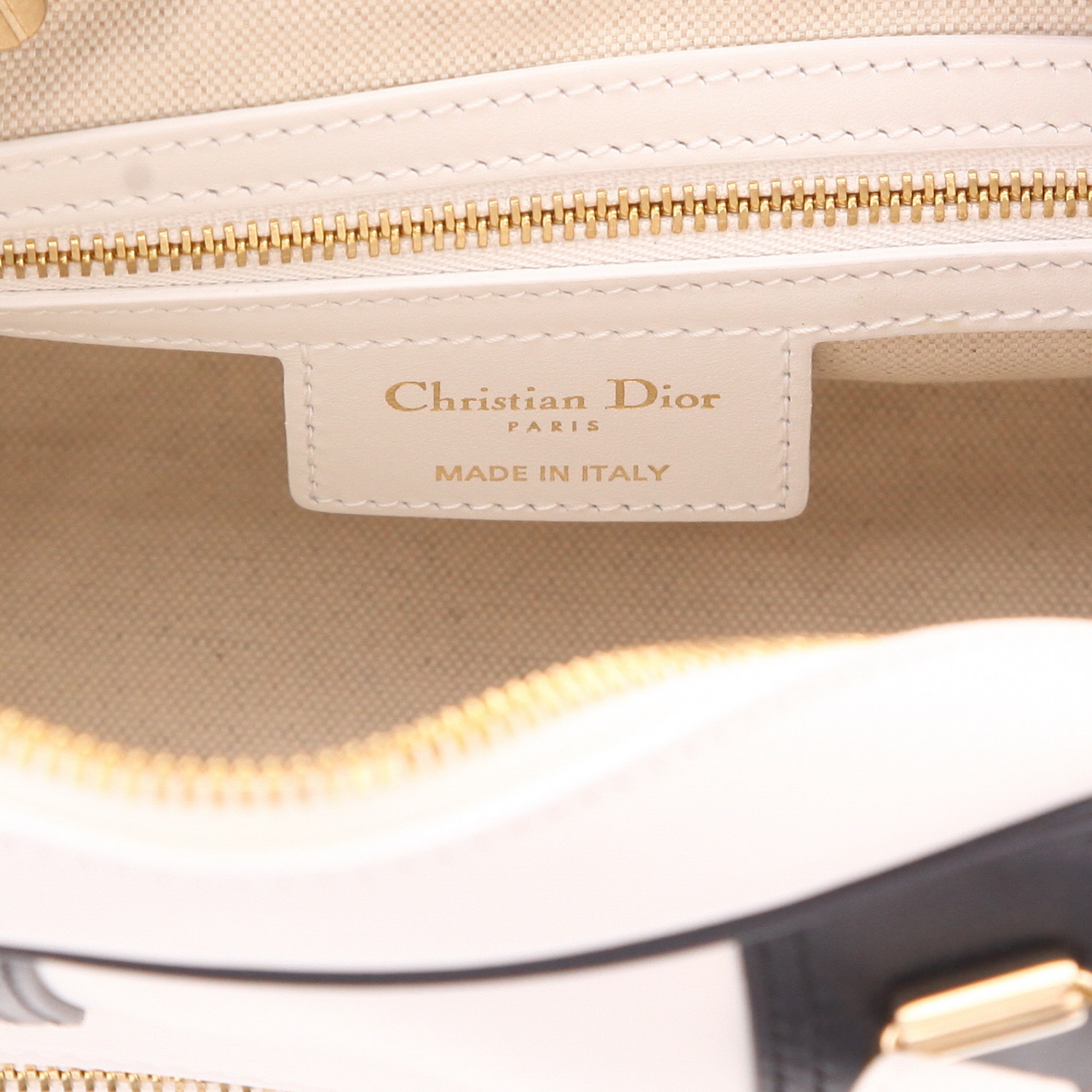 Borsa Dior Bowling in pelle bianca - Detail D2