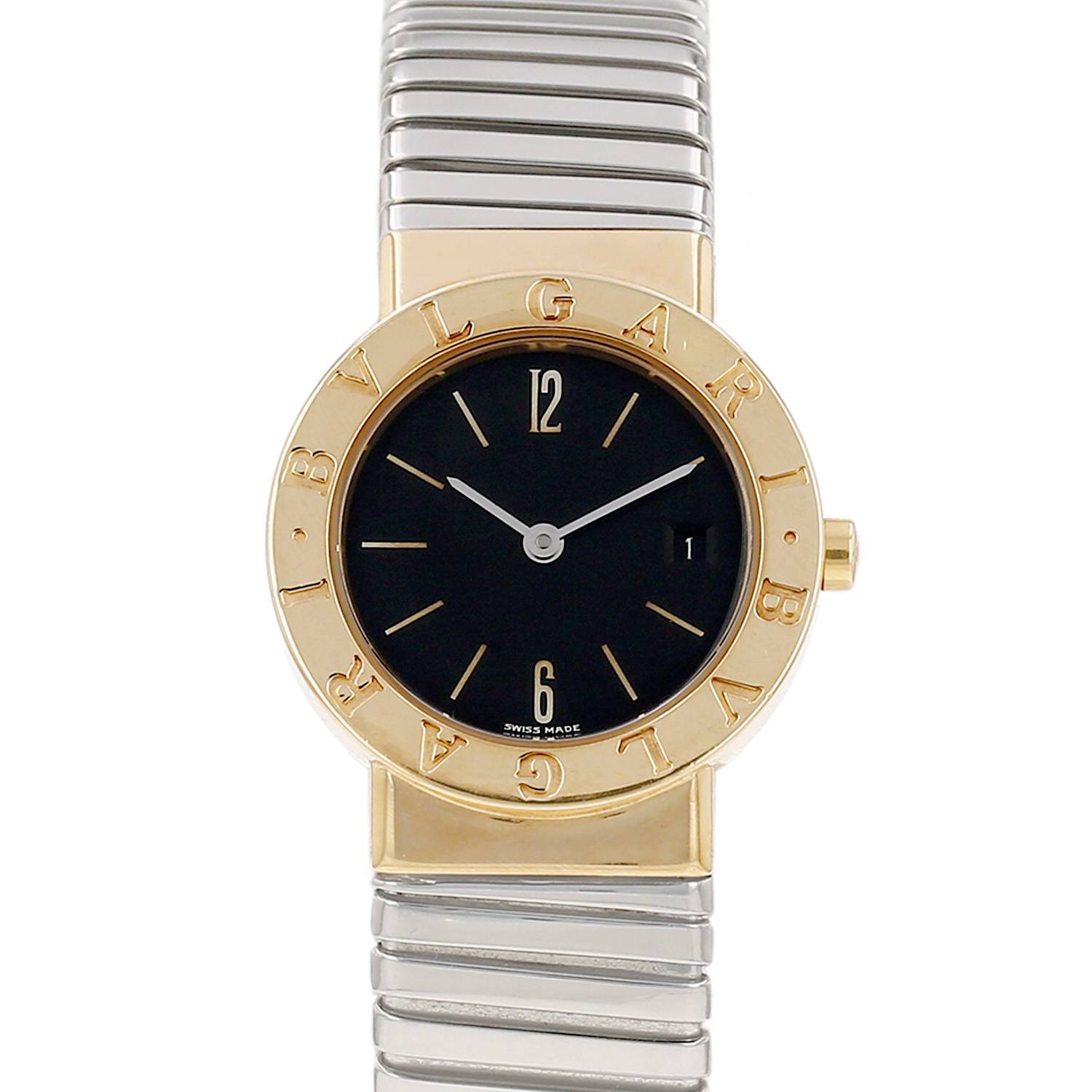 Montre Bulgari Tubogas en or et acier Ref: Bulgari - BB26GSCD Vers Montre Bulgari Tubogas en or et acier Ref: Bulgari - BB26GSCD Vers