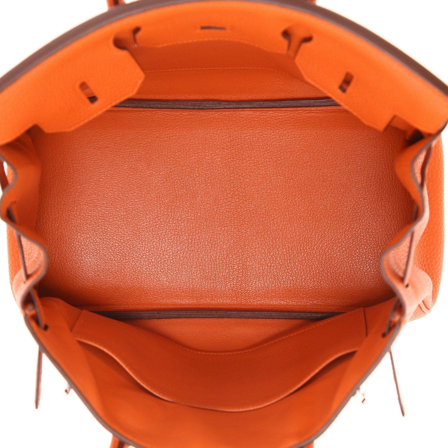 Sac à main Hermès  Birkin 30 cm en cuir togo orange - Detail D3