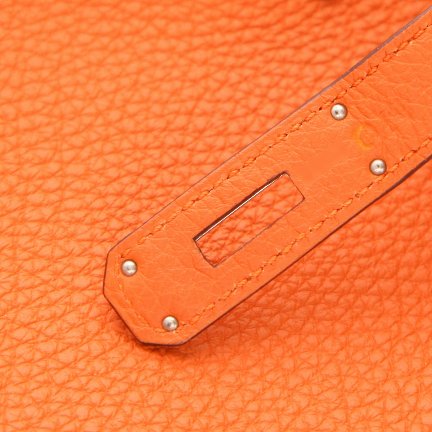 Sac à main Hermès  Birkin 30 cm en cuir togo orange - Detail D4