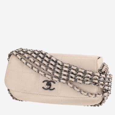 Sac à main Chanel  Timeless en cuir matelassé blanc-cassé