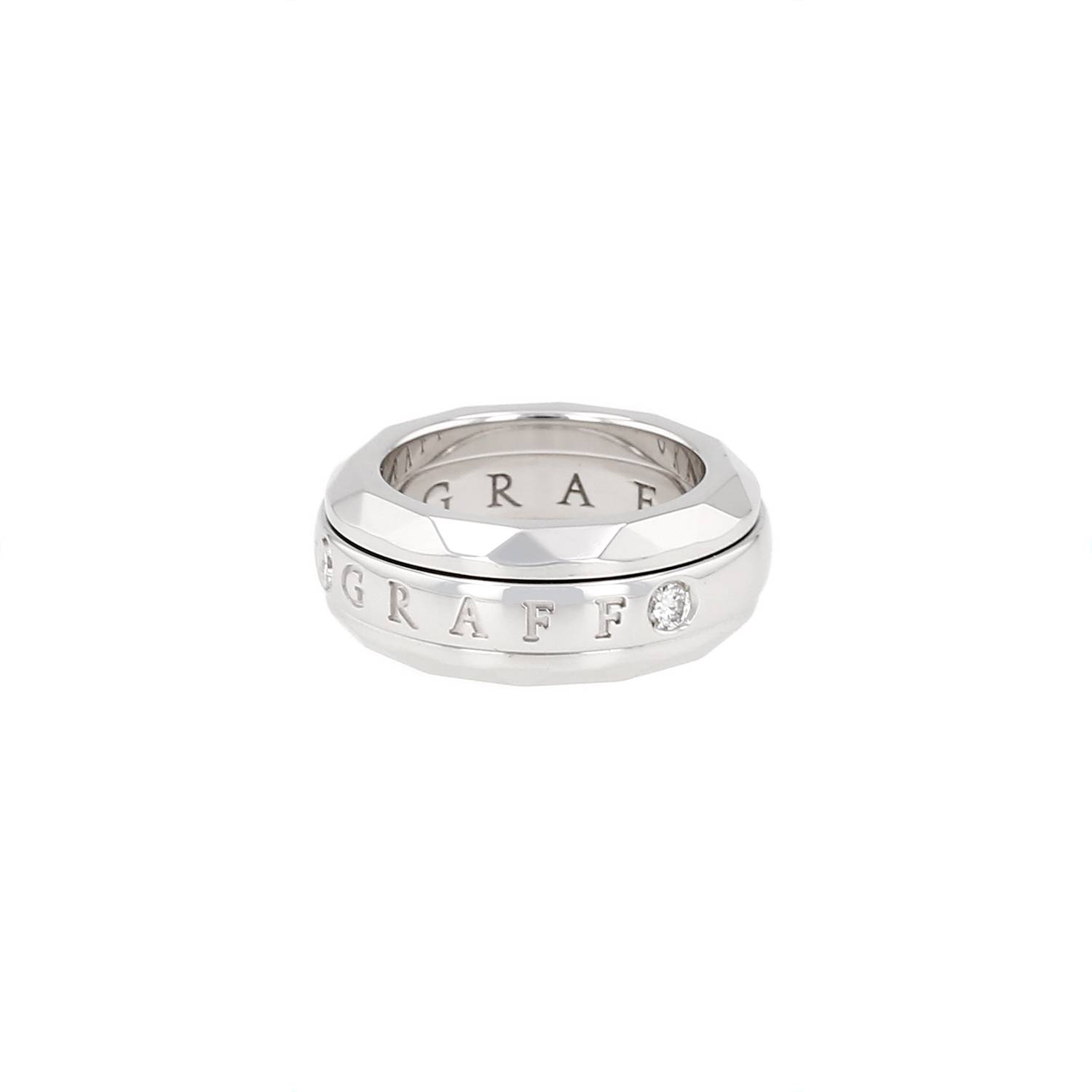 Bague tournante Graff or blanc diamants occasion Bague tournante Graff or blanc diamants occasion