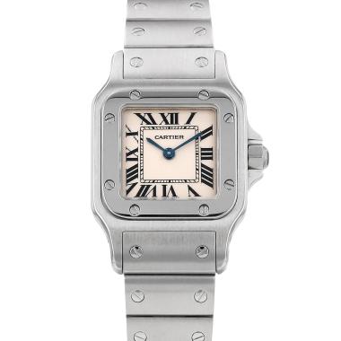 Reloj Cartier Santos Galbée, modelo pequeño, de acero. Ref.: Cartier - 1565. Hacia el año 2000