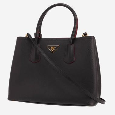 Sac à main Prada  Galleria en cuir saffiano noir