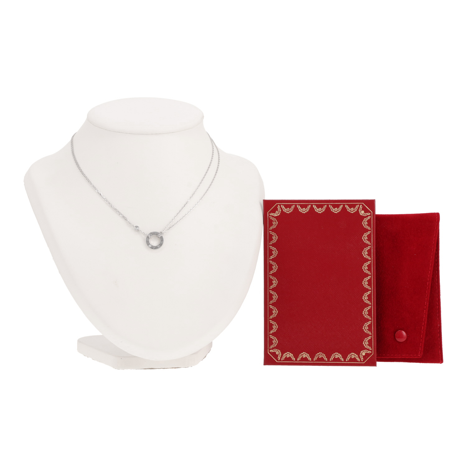 Cartier Love necklace in white gold and diamonds - Detail D2