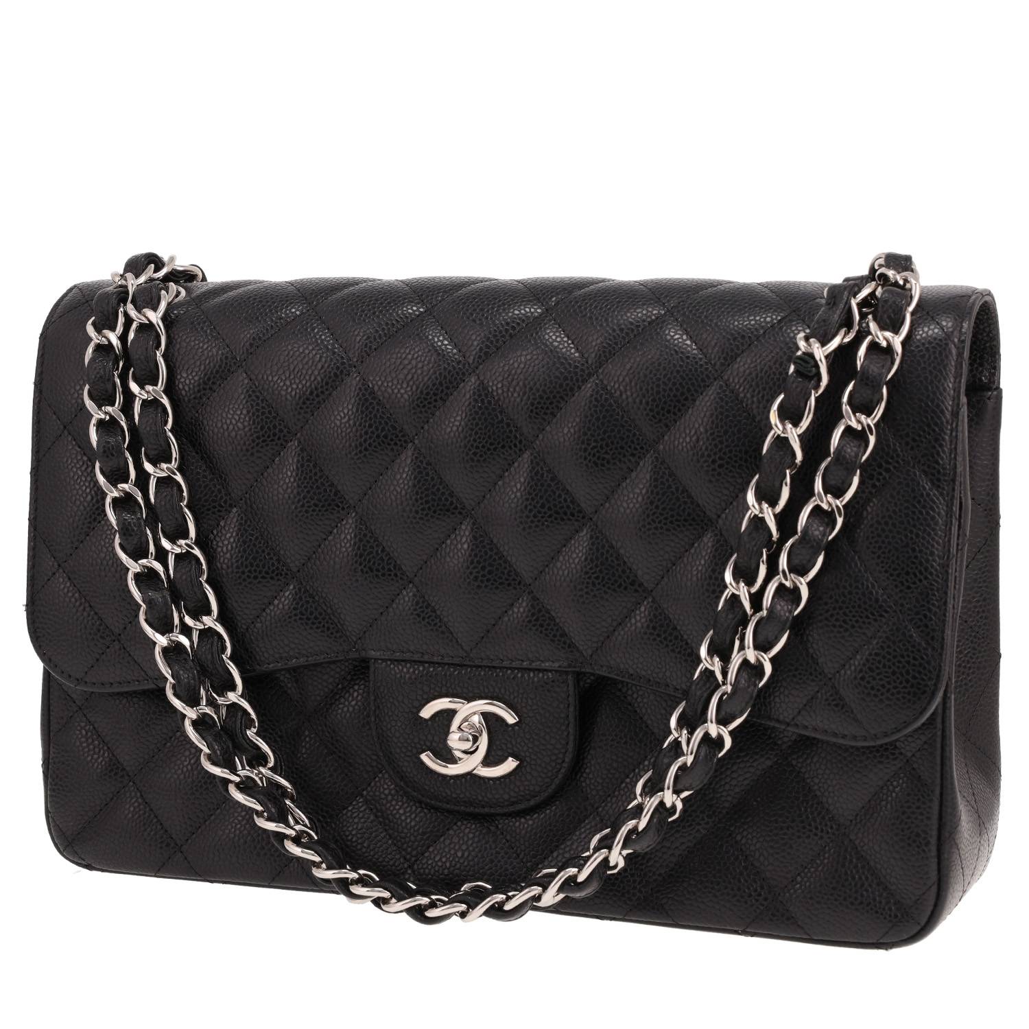 Sac Chanel Timeless Jumbo matelassé noir occasion Sac Chanel Timeless Jumbo matelassé noir occasion