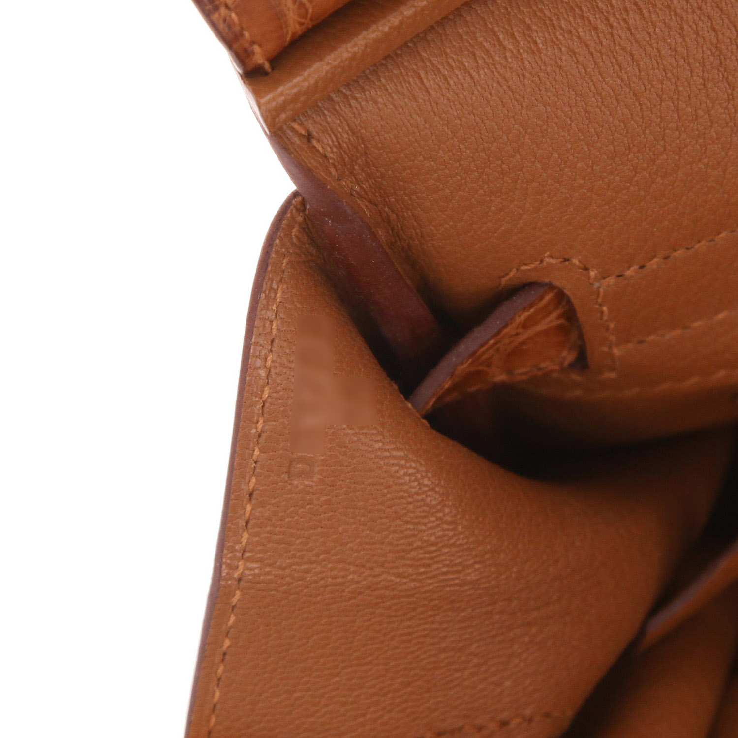 Bolso Hermès Birkin de 30 cm en piel Togo Gold y piel de cocodrilo Gold - Detail D4