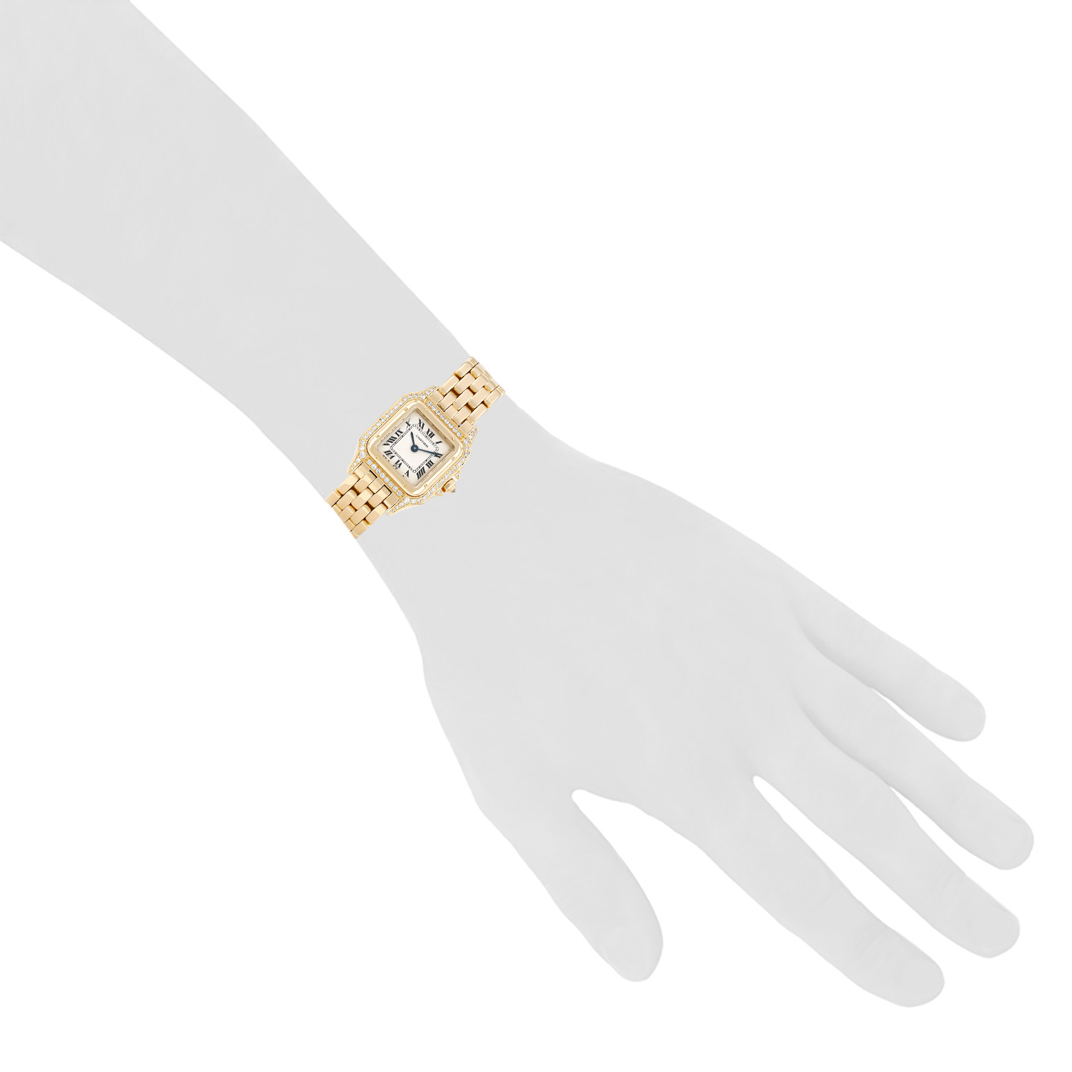 Small Cartier Panthère watch in yellow gold, Ref: Cartier - 12802, circa 1990 - Detail D1